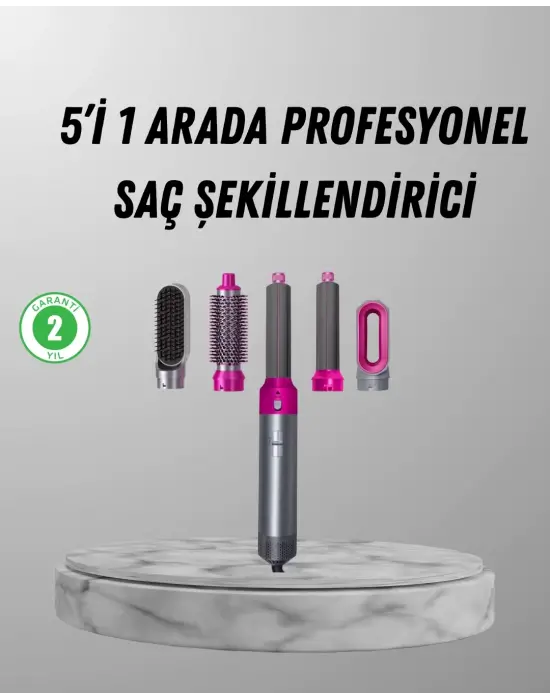 5’i 1 Arada Saç Şekillendirici Set Kuaför Düzeyinde Performans Ve Ergonomik Tasarım