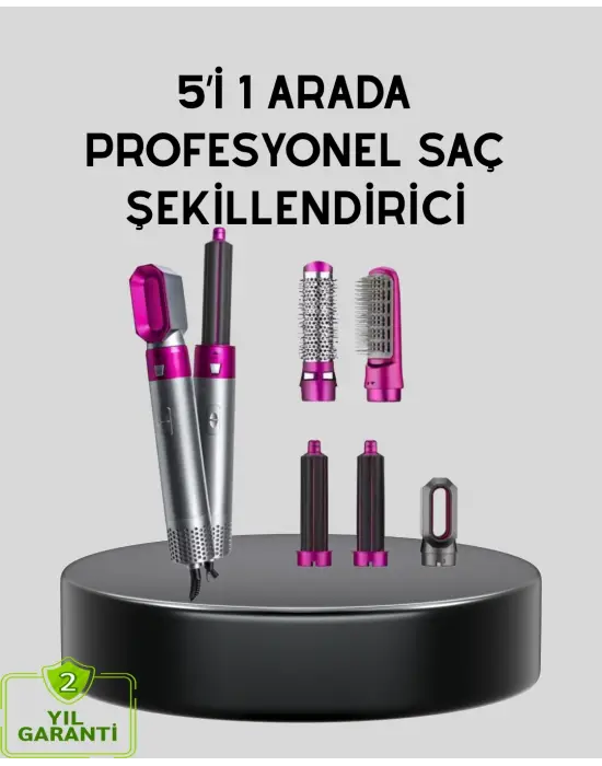 5’i 1 Arada Saç Şekillendirme Makinesi Hızlı Kuruma Ve Kuaför Kalitesinde Sonuç