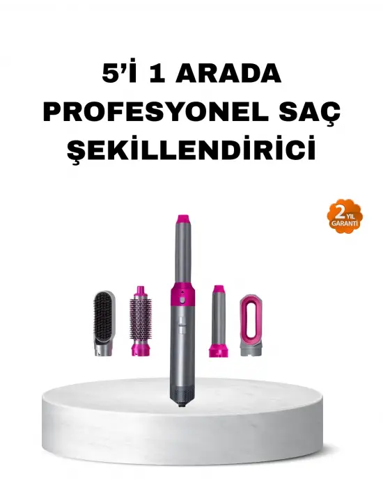 5’i 1 Arada Saç Şekillendirme Seti Negatif İyon Teknolojili Ve Hızlı Kurutmalı