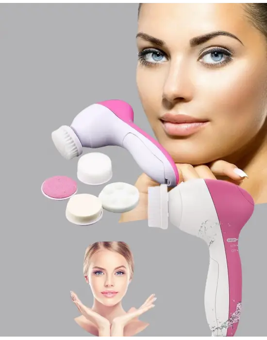 5’i 1 Arada Yüz Temizleme Cihazı – Masaj, Fırça, Peeling Ve Krem Uygulama Atlı