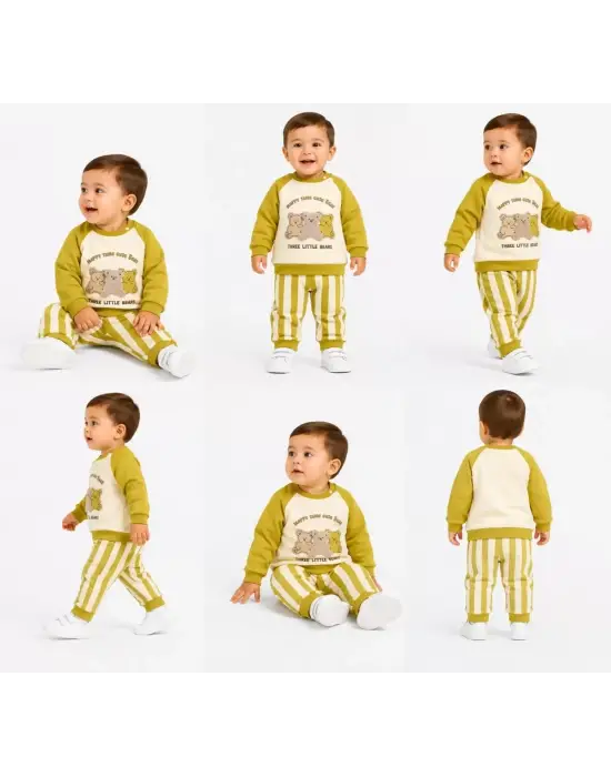 6/24 Ay Ayıcık Nakış Bebek Takımı
