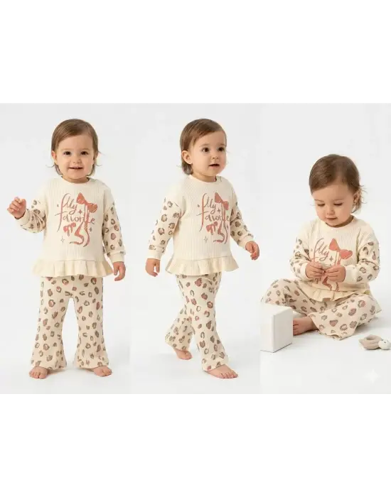 6/24 Ay İspanyol Paça Penye Bebek Takımı