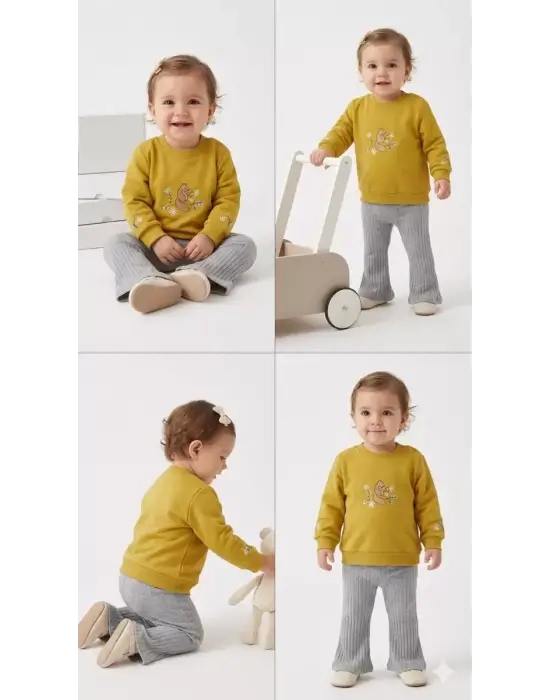 6/24 Ay İspanyol Paça Penye Bebek Takımı