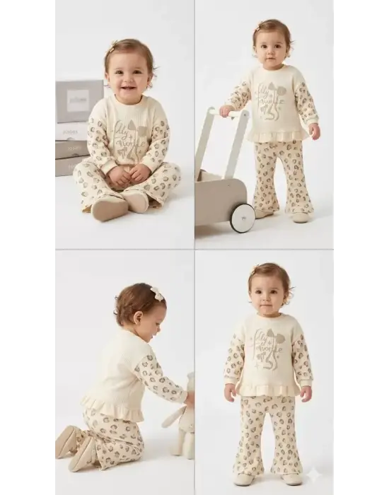 6/24 Ay İspanyol Paça Penye Bebek Takımı