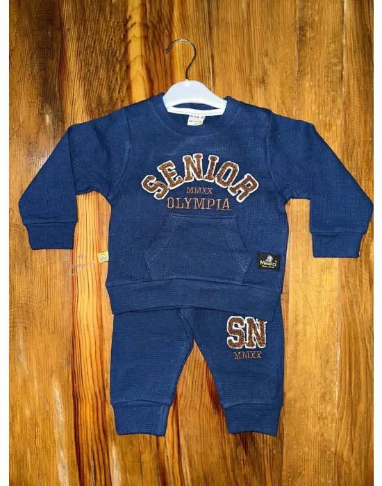 Omarı Konforlu ve Şık Bebek Kanguru Cep Kıyafetleri Lacivert