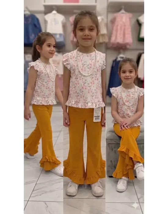 6-7-8 Yaş Kolyeli Full Likra Çocuk Takımı