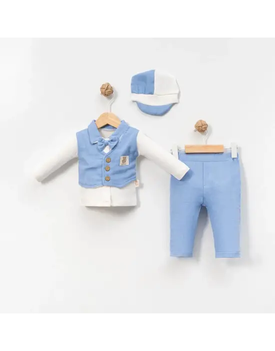 Modern Yelek Detaylı Uzun Kollu Erkek Takımı