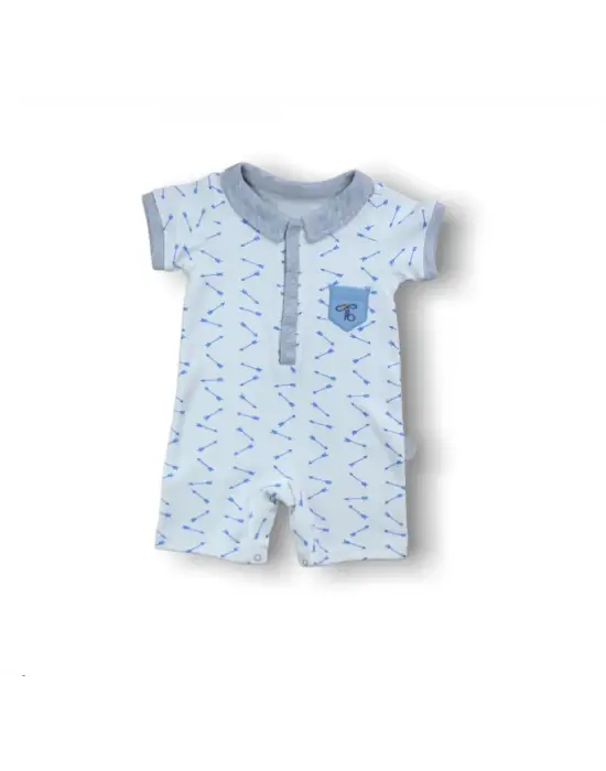 Modern Galaksi Baskılı Çıtçıtlı Bebek Tulumu