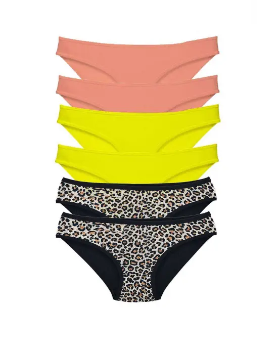 Trend Likralı Kadın Slip Külot Leopar