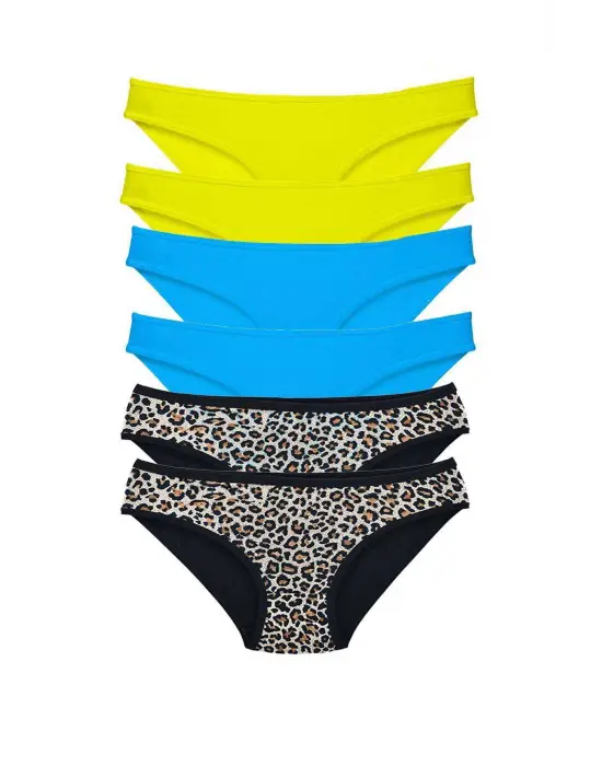 Etkileyici Kadın Slip Külot Leopard Desenli