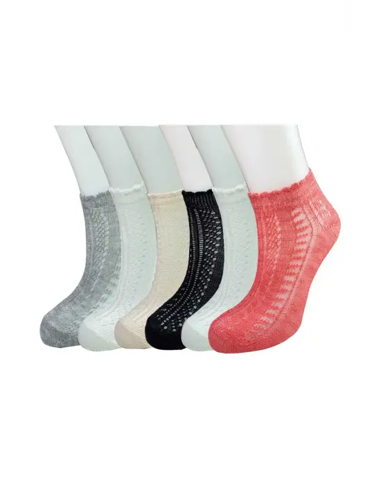 Omarı Şık ve Özgün Örgü Desenli Kadın Bilek Çorapları