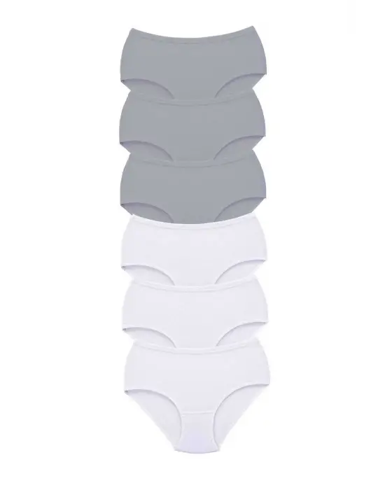 6 Adet Tutku Kadın Yüksek Bel   Kalın Lastik Külot S10