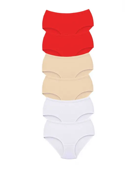 6 Adet Tutku Kadın Yüksek Bel   Kalın Lastik Külot S18