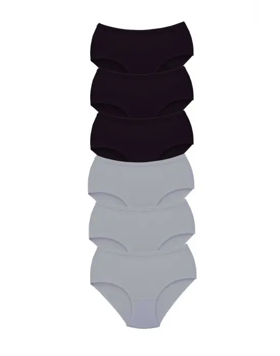 6 Adet Tutku Kadın Yüksek Bel   Kalın Lastik Külot S3