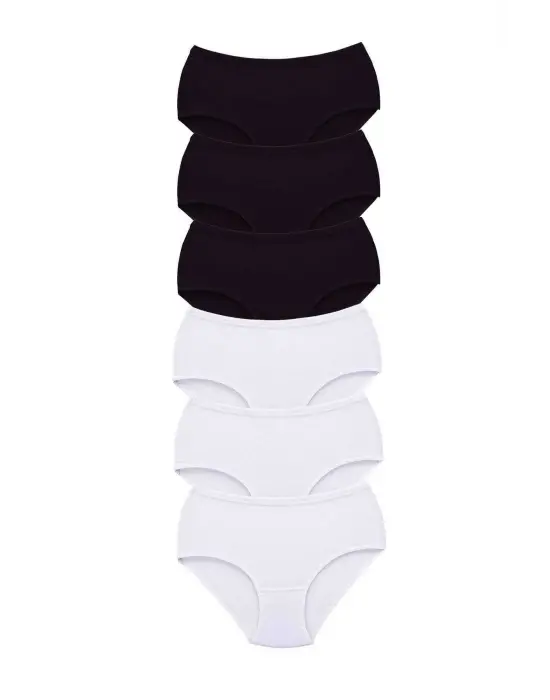 6 Adet Tutku Kadın Yüksek Bel   Kalın Lastik Külot S4