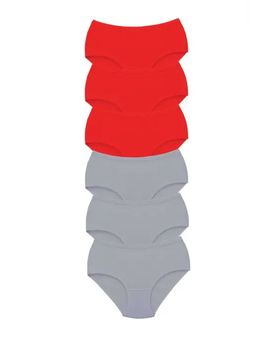 6 Adet Tutku Kadın Yüksek Bel   Kalın Lastik Külot S6