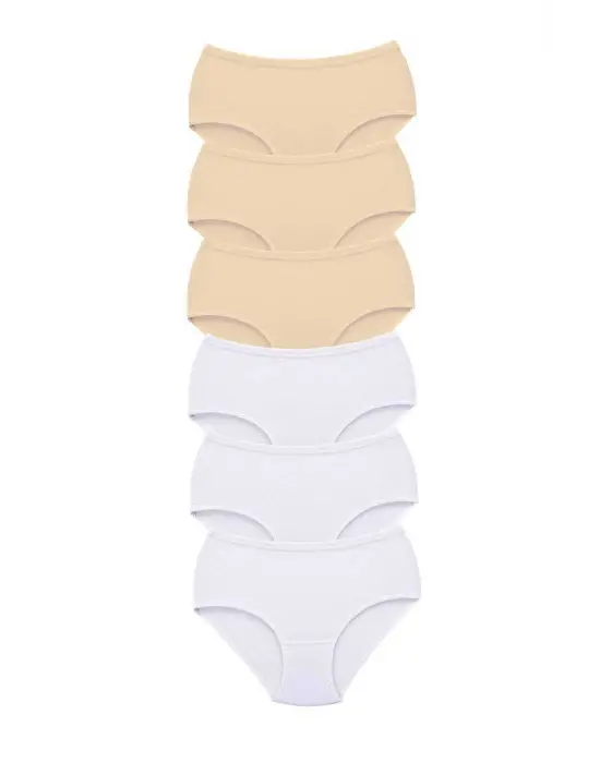 6 Adet Tutku Kadın Yüksek Bel   Kalın Lastik Külot S9