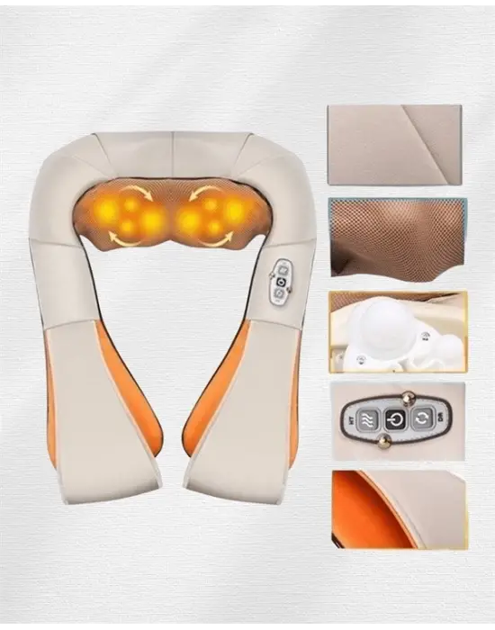 6 Başlıklı Isıtmalı Masaj Cihazı – Tüm Vücut İçin Derin Kas Masajı