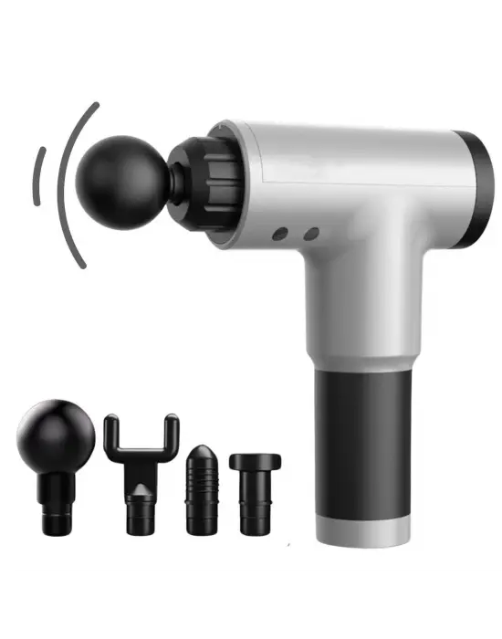 6 Farklı Seviyeli Titreşimli 4 Farklı Başlıklı Büyük Boy Masaj Tabancası