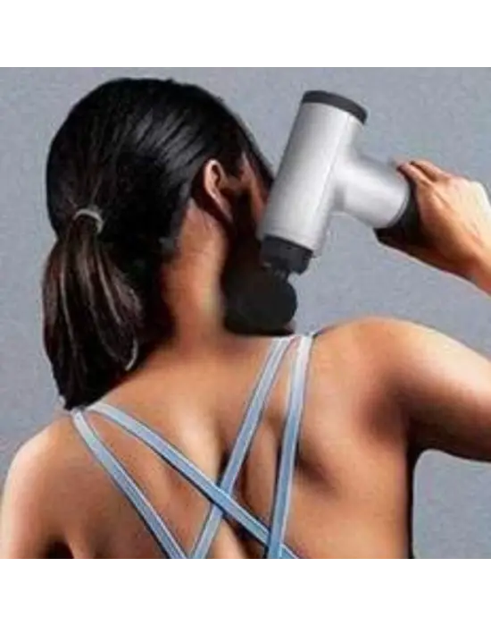 6 Farklı Seviyeli Titreşimli 4 Farklı Başlıklı Büyük Boy Masaj Tabancası