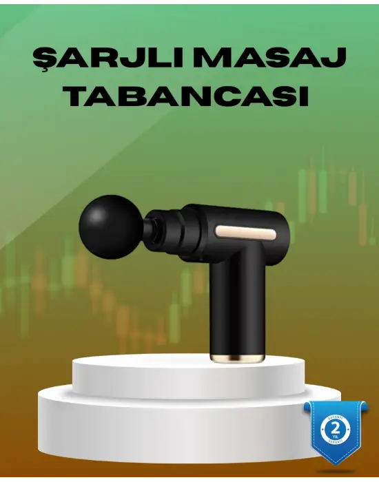 6 Kademeli Kas Masaj Tabancası 4 Başlıklı Güçlü Sessiz Sporcu Masaj Cihazı Şarjlı