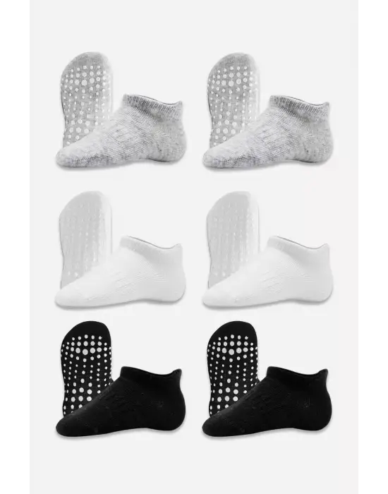 Omarı Rahat Ve Şık 6lı Kaymaz Penye Çorap Seti