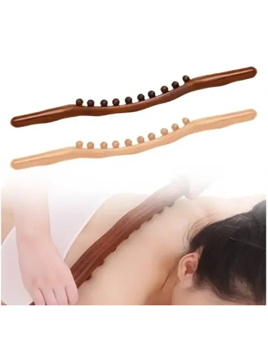 60 Cm Doğal Ahşap Masaj Sopası