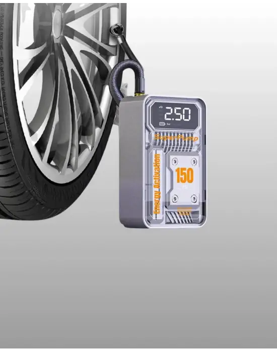 6000mah Bataryalı Led Ekranlı Akıllı Hava Kompresörü