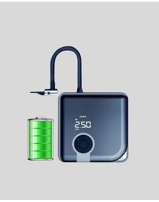 6000mah Bataryalı Type-c Şarjlı Mini Hava Kompresörü Led Işıklı