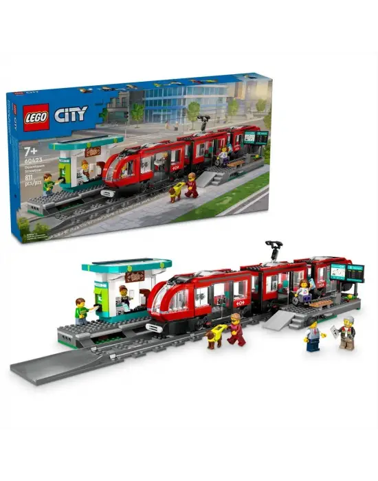 60423 Lego City Şehir Merkezi Tramvay İstasyonu 811 parça +7 yaş