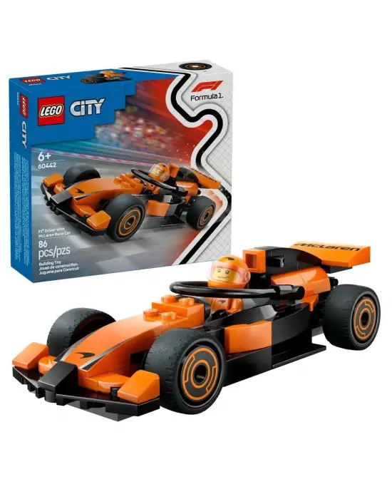 60442 Lego City McLaren Yarış Arabalı F1 Sürücüsü 86 parça +6 yaş