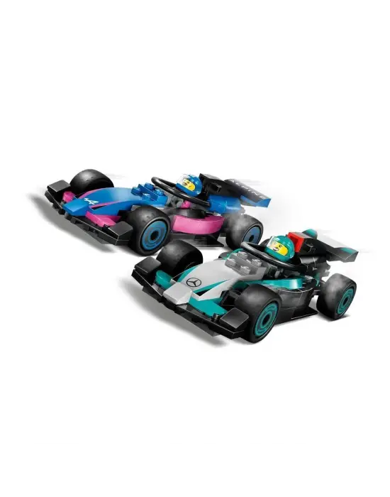 60444 Lego City F1 Garajı ve Mercedes-AMG ve Alpine Arabaları 678 parça +7 yaş