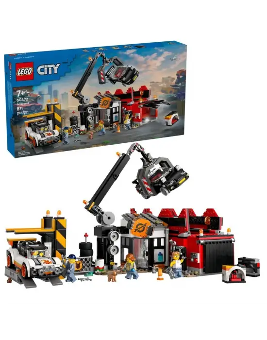 60472 Lego City Hurdalık ve Arabalar 871 parça +7 yaş
