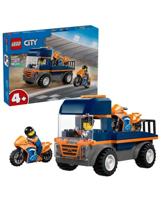 60491 Lego City Motosiklet Taşıyıcı 88 parça +4 yaş