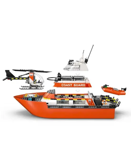 60504 Lego City Sahil Güvenlik Kurtarma Botu ve Helikopteri 742 parça +7 yaş