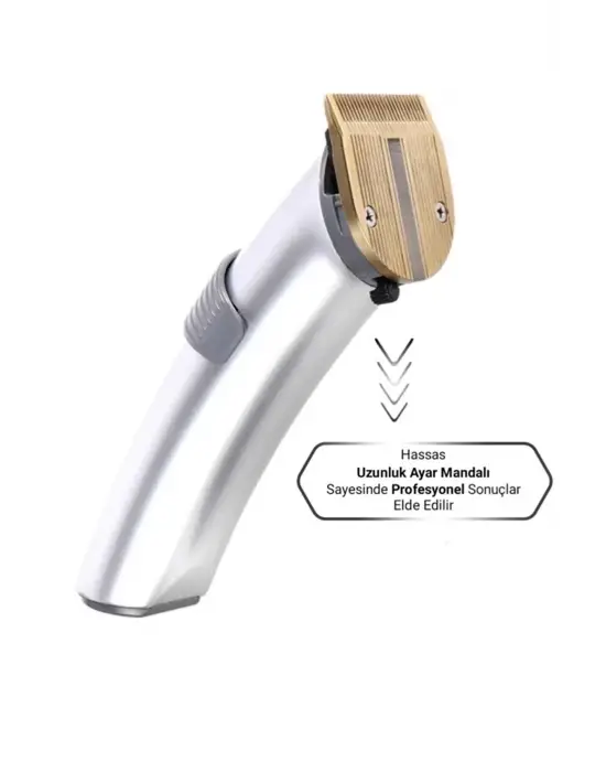 609 Profesyonel Şarjlı Saç Sakal Kesme Tıraş Makinesi Erkek Tıraş Makine Seti