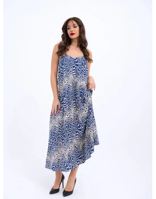 Omarı Elegan Siyah Gece Elbisesi