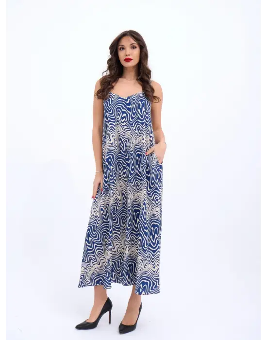 Omarı Elegan Siyah Gece Elbisesi