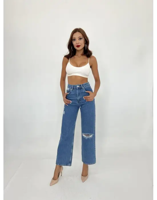 6288 KOT PANTOLON-MAVİ