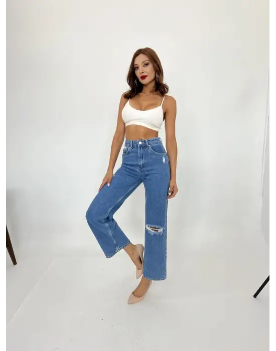 6288 KOT PANTOLON-MAVİ