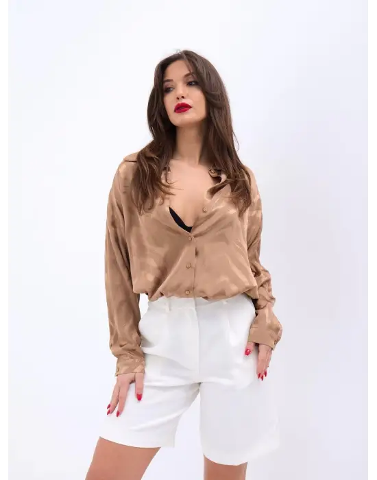 Omarı Yumuşak Dokulu Klasik Gömlek Hamburg