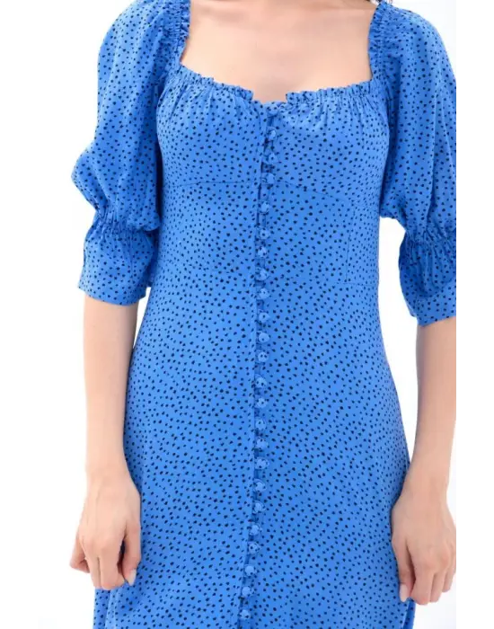 Omarı Şık Siyah Dantelli Elbise