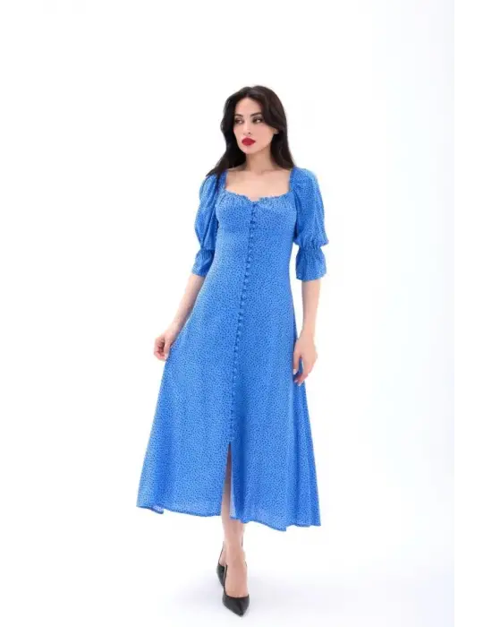 Omarı Şık Siyah Dantelli Elbise