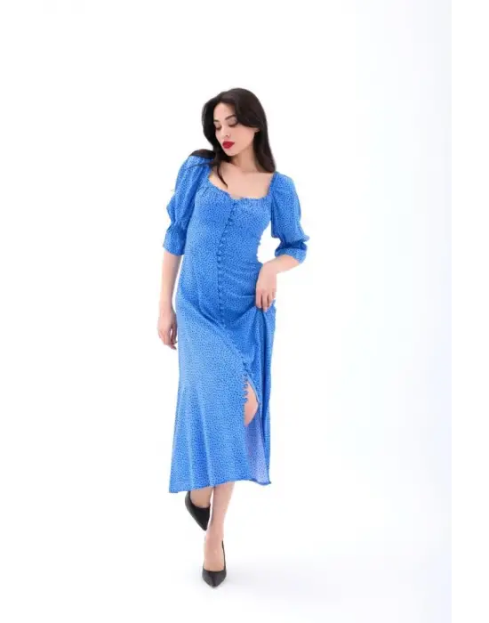 Omarı Şık Siyah Dantelli Elbise