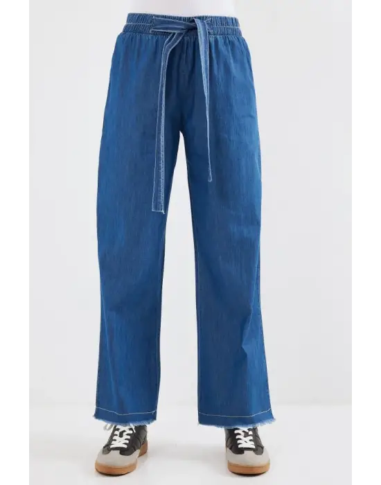 6469 BOL PAÇA JEANS PANTOLON - Koyu Mavi