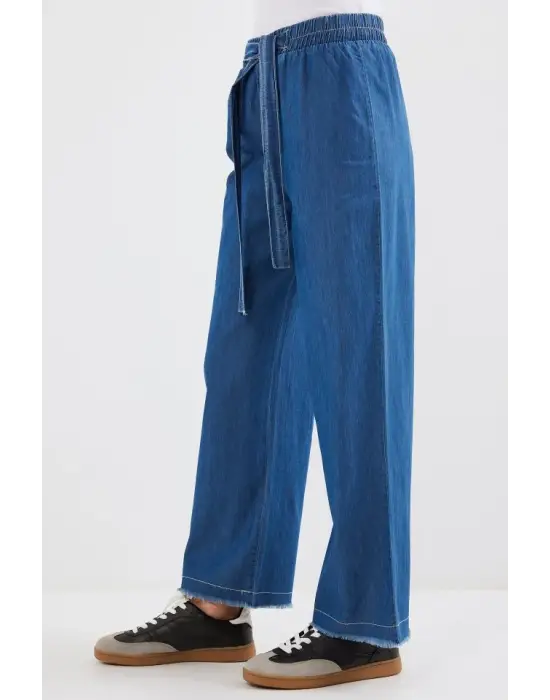 6469 BOL PAÇA JEANS PANTOLON - Koyu Mavi