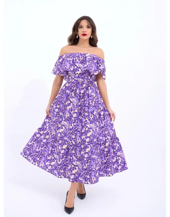 Omarı Trendsetter Siyah Şifon Elbise