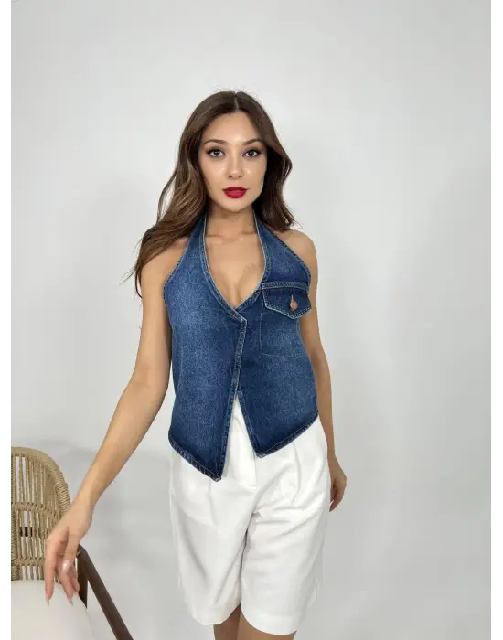 6532 KOT YELEK-MAVİ