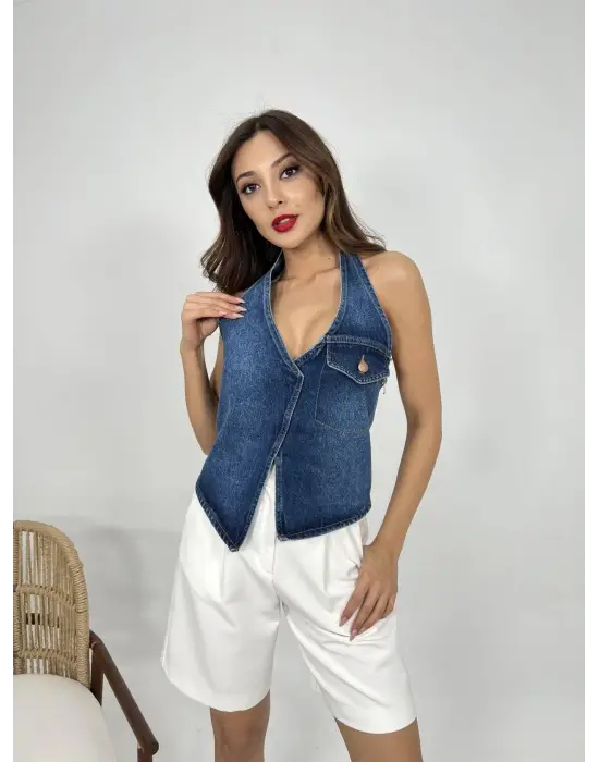 6532 KOT YELEK-MAVİ