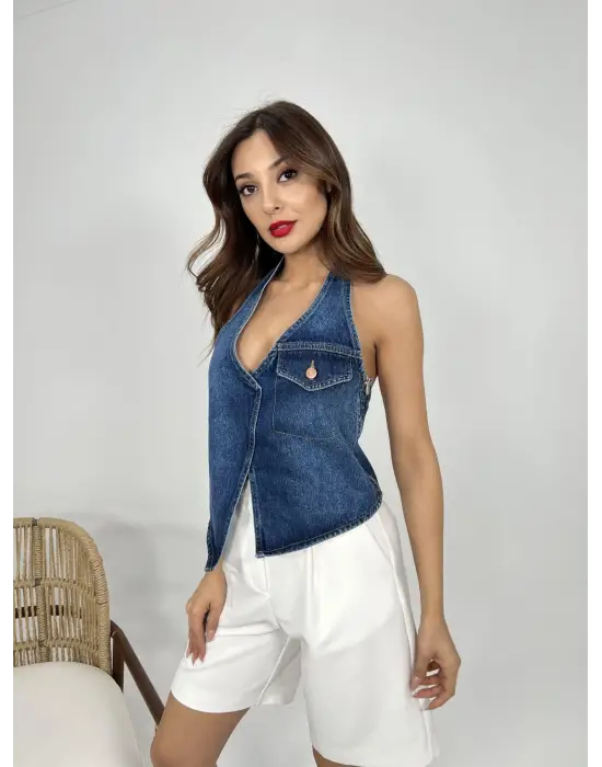 6532 KOT YELEK-MAVİ